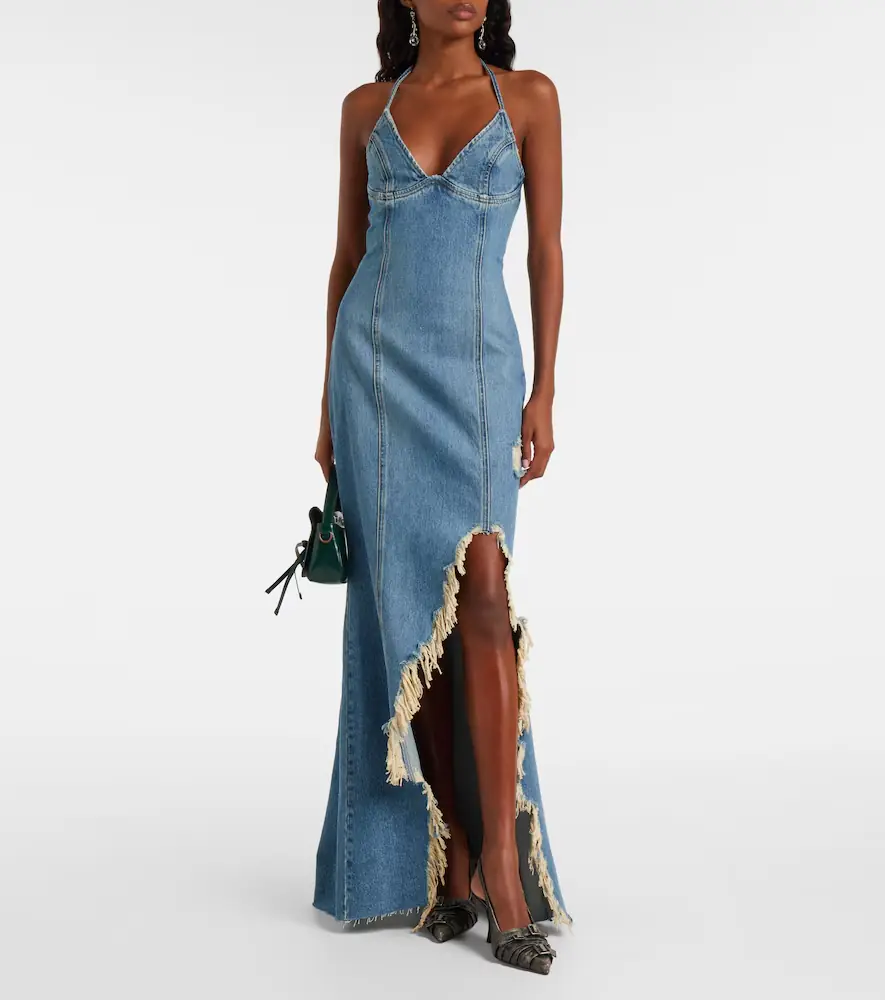 BLUMARINE Denim maxi dress | Thumbnail 2