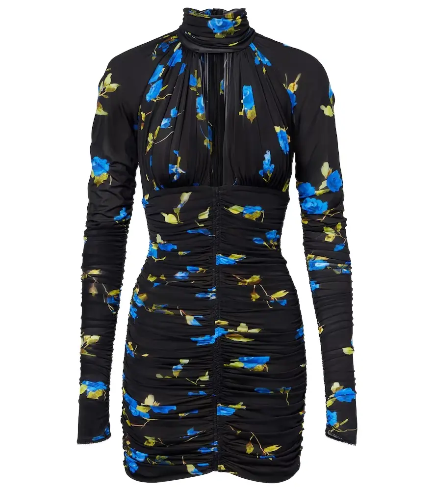 BLUMARINE Cutout floral jersey minidress | Image 1 BLUMARINE Cutout floral jersey minidress | Image 1
