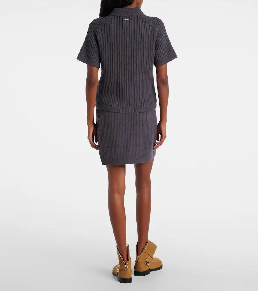 JW Anderson Cable-knit wool and cotton-blend polo shirt | Thumbnail 2