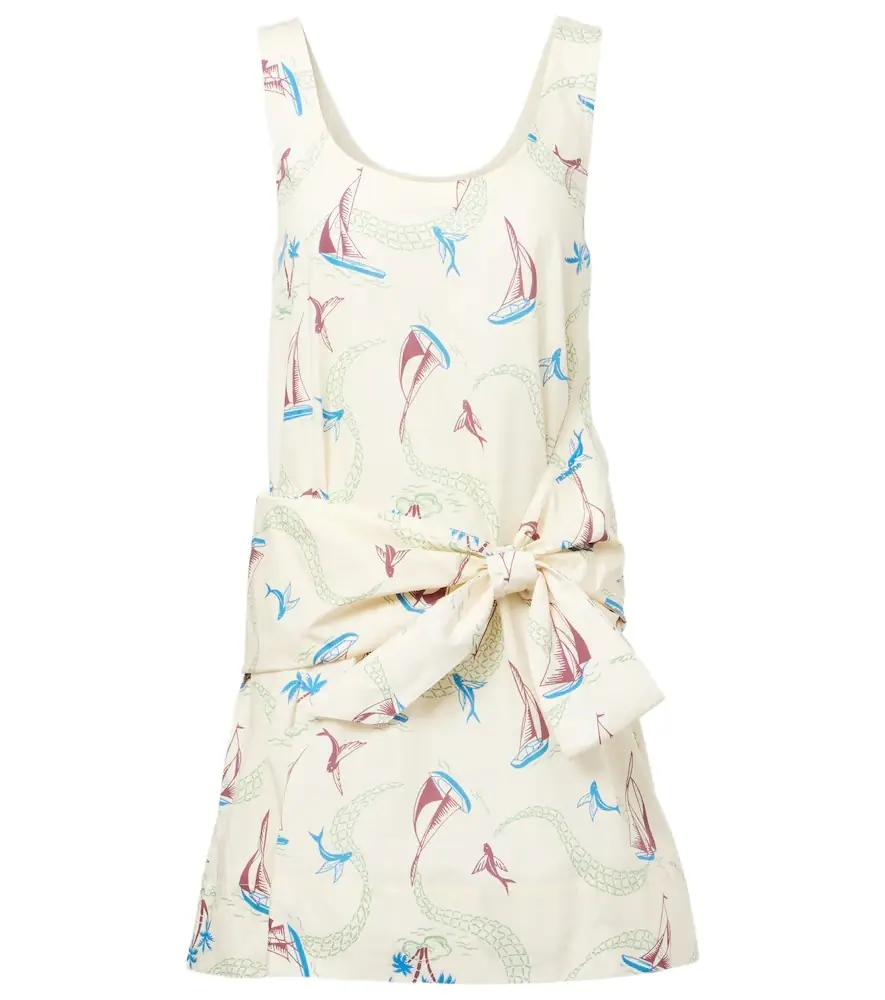 Rabanne Printed cotton minidress