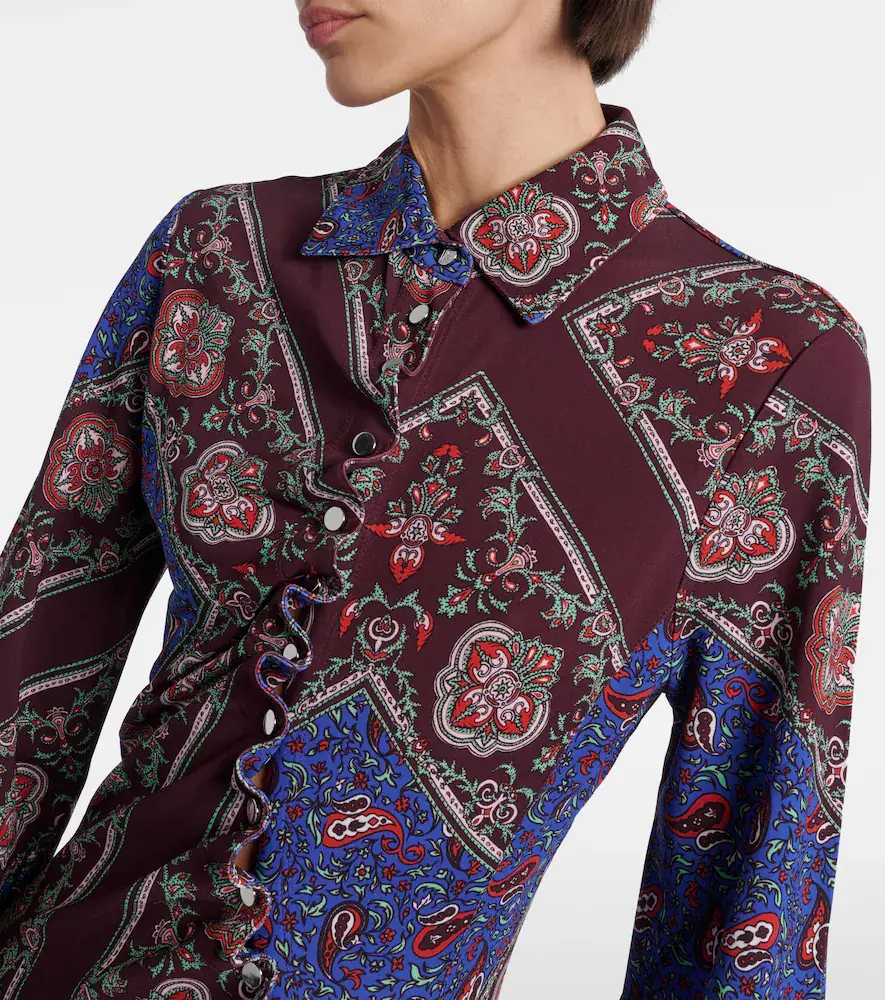 Rabanne Asymmetric paisley printed midi dress | Thumbnail 2 Rabanne Asymmetric paisley printed midi dress | Thumbnail 2