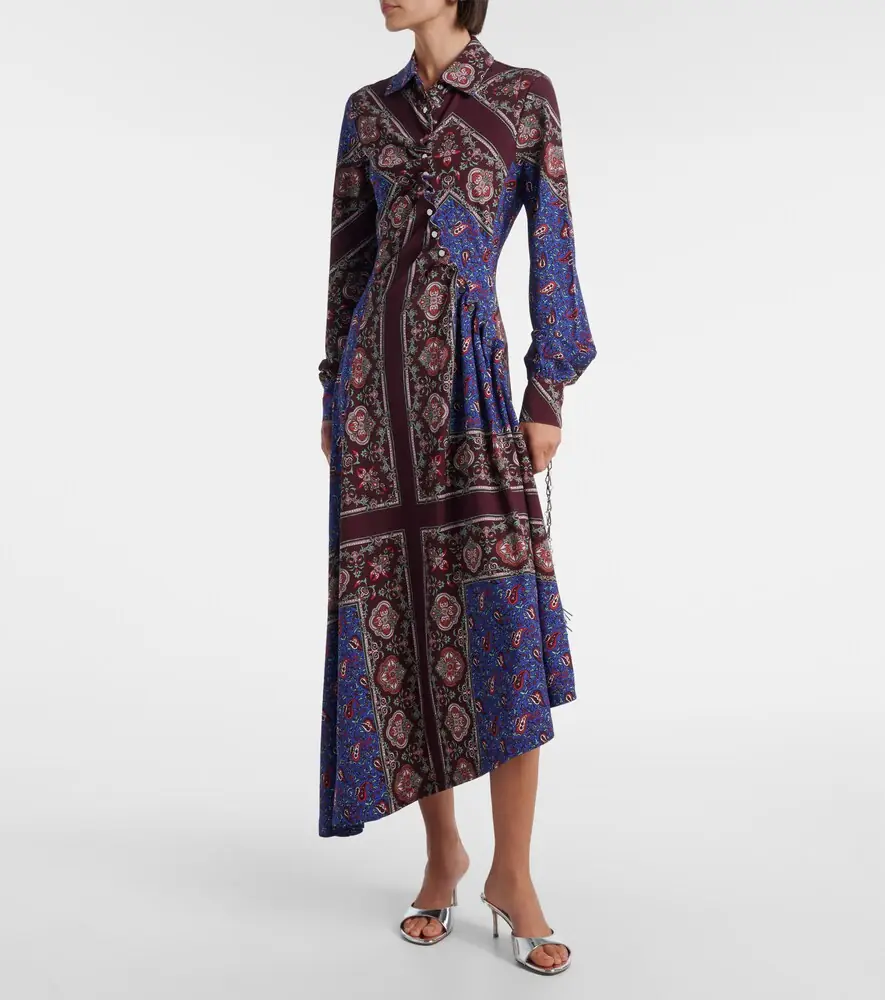 Rabanne Asymmetric paisley printed midi dress | Thumbnail 5 Rabanne Asymmetric paisley printed midi dress | Thumbnail 5
