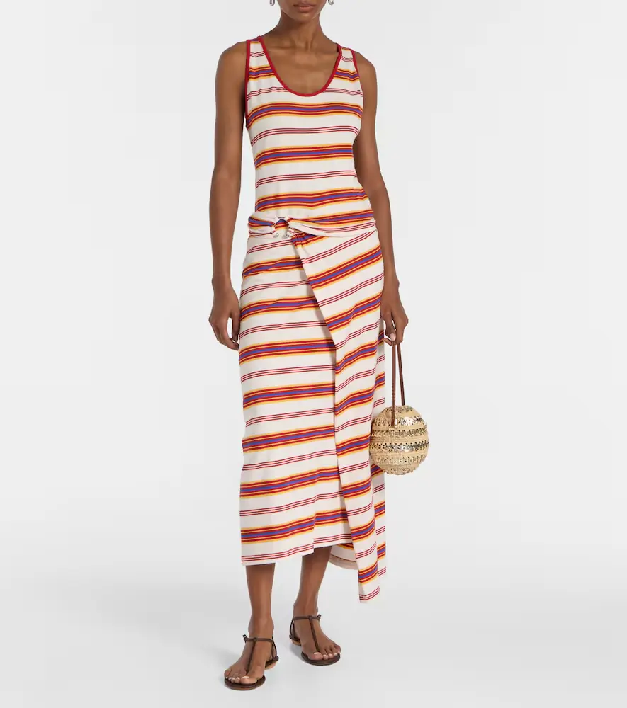 Rabanne Striped cotton-blend jersey maxi dress | Thumbnail 2 Rabanne Striped cotton-blend jersey maxi dress | Thumbnail 2