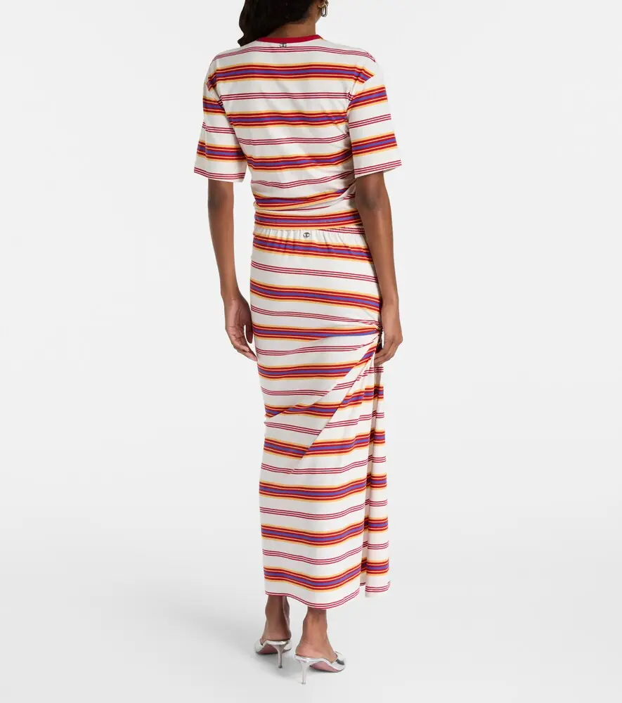 Rabanne Gathered striped cotton-blend T-shirt | Thumbnail 3