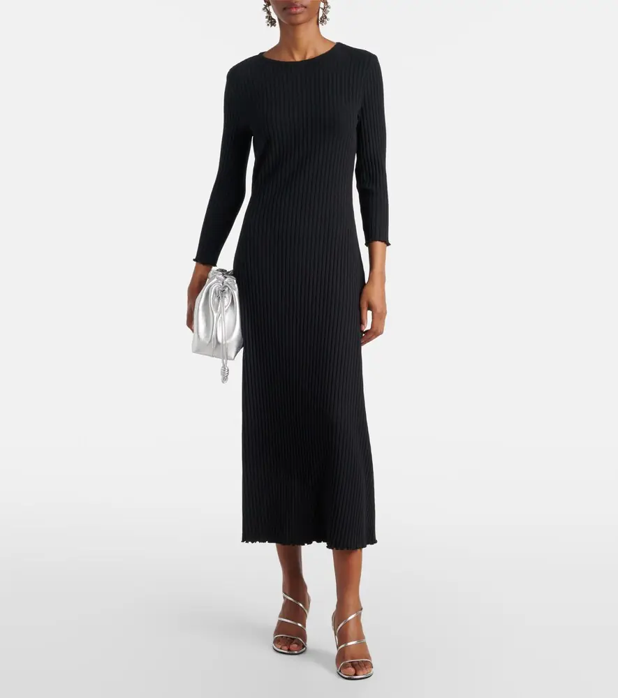 Vince Ribbed-knit cotton-blend maxi dress | Thumbnail 4