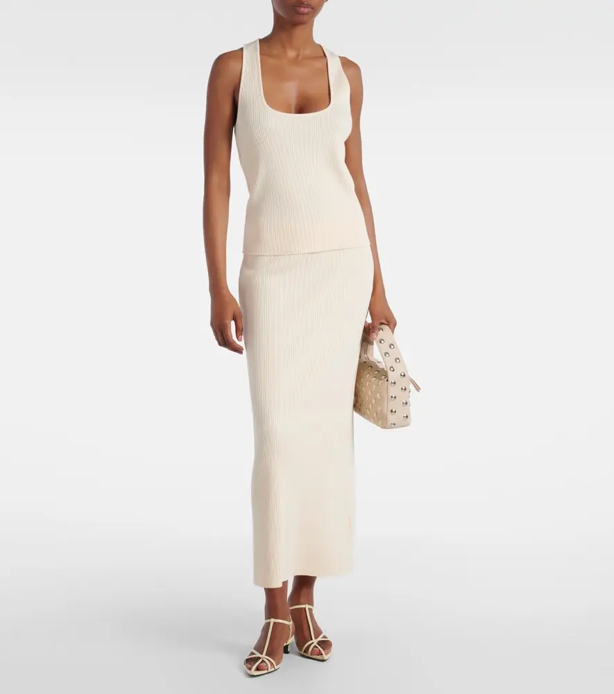 Vince Ribbed-knit cotton blend top | Thumbnail 3