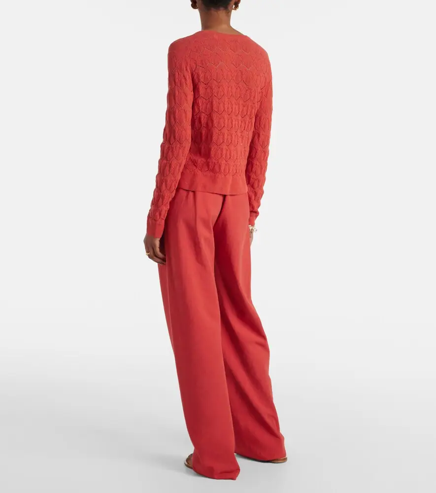 Vince Pointelle cotton cardigan | Thumbnail 2