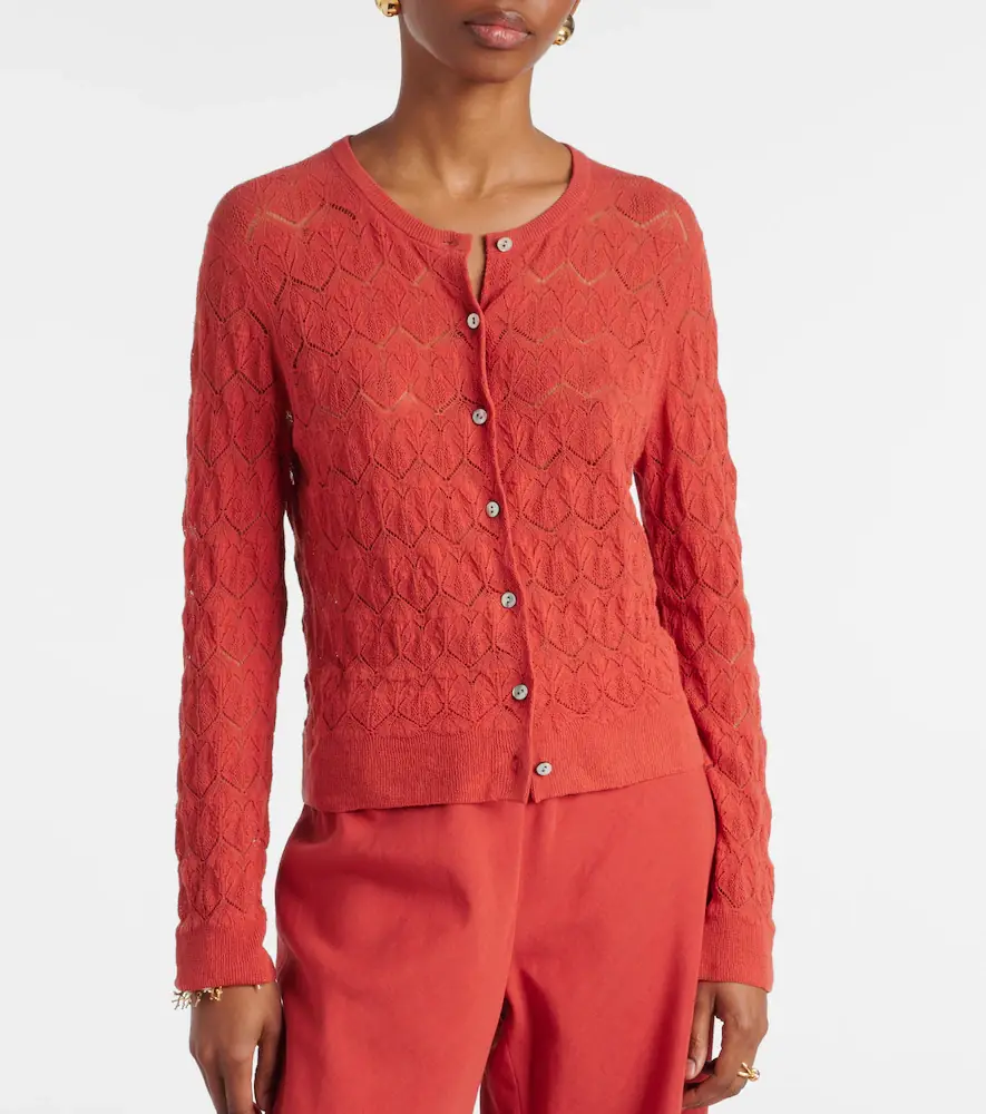 Vince Pointelle cotton cardigan | Thumbnail 4
