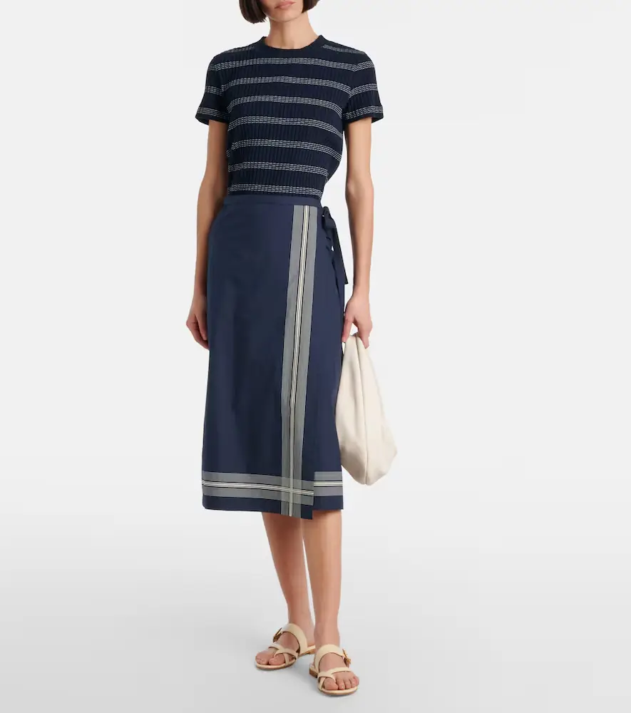 Vince Ribbed-knit striped cotton-blend T-shirt | Thumbnail 5 Vince Ribbed-knit striped cotton-blend T-shirt | Thumbnail 5