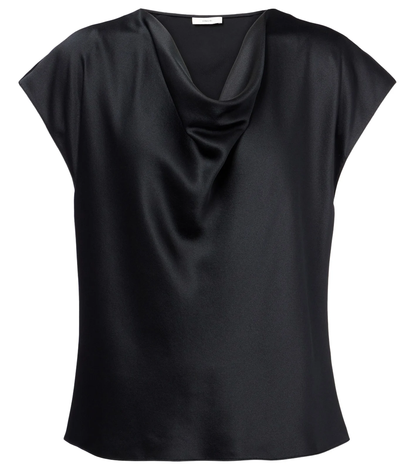 Vince Draped silk satin top