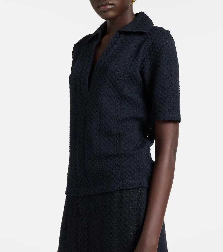 Vince Open-knit cotton polo shirt | Thumbnail 3 Vince Open-knit cotton polo shirt | Thumbnail 3