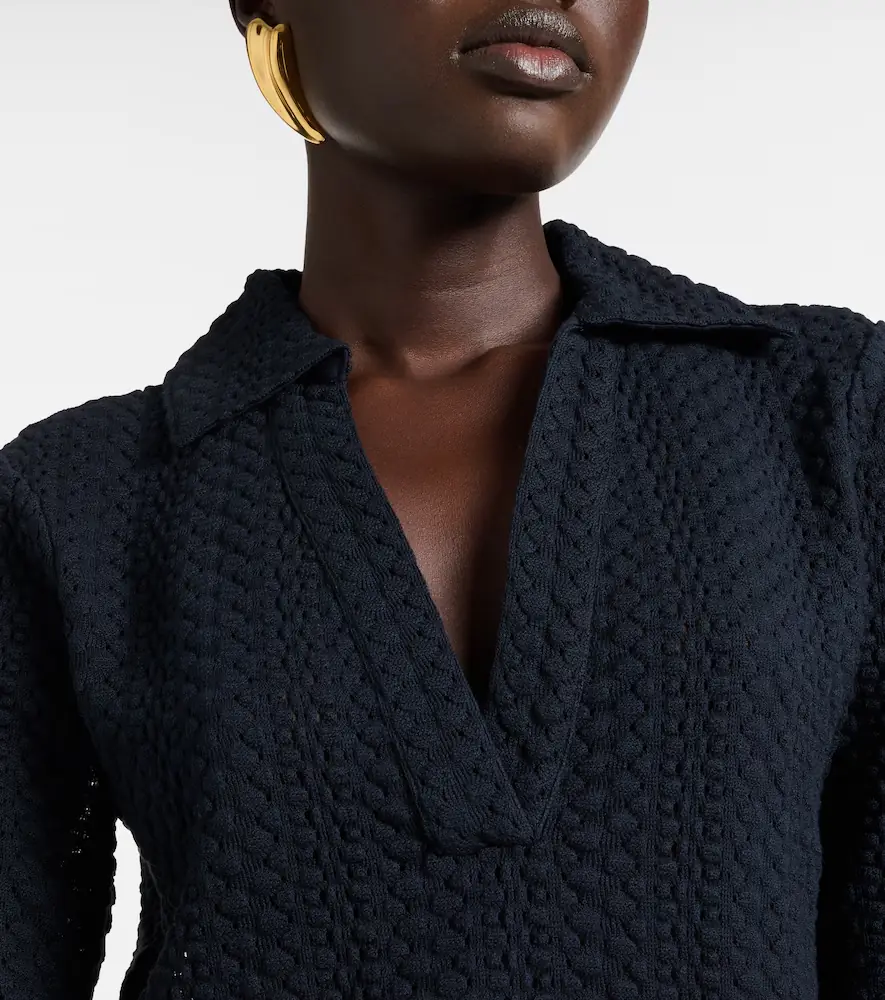 Vince Open-knit cotton polo shirt | Thumbnail 4 Vince Open-knit cotton polo shirt | Thumbnail 4