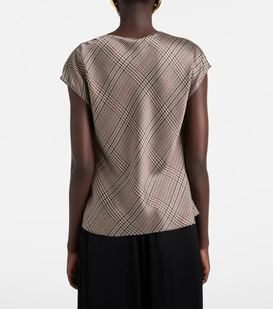 Vince Houndstooth silk top | Thumbnail 2