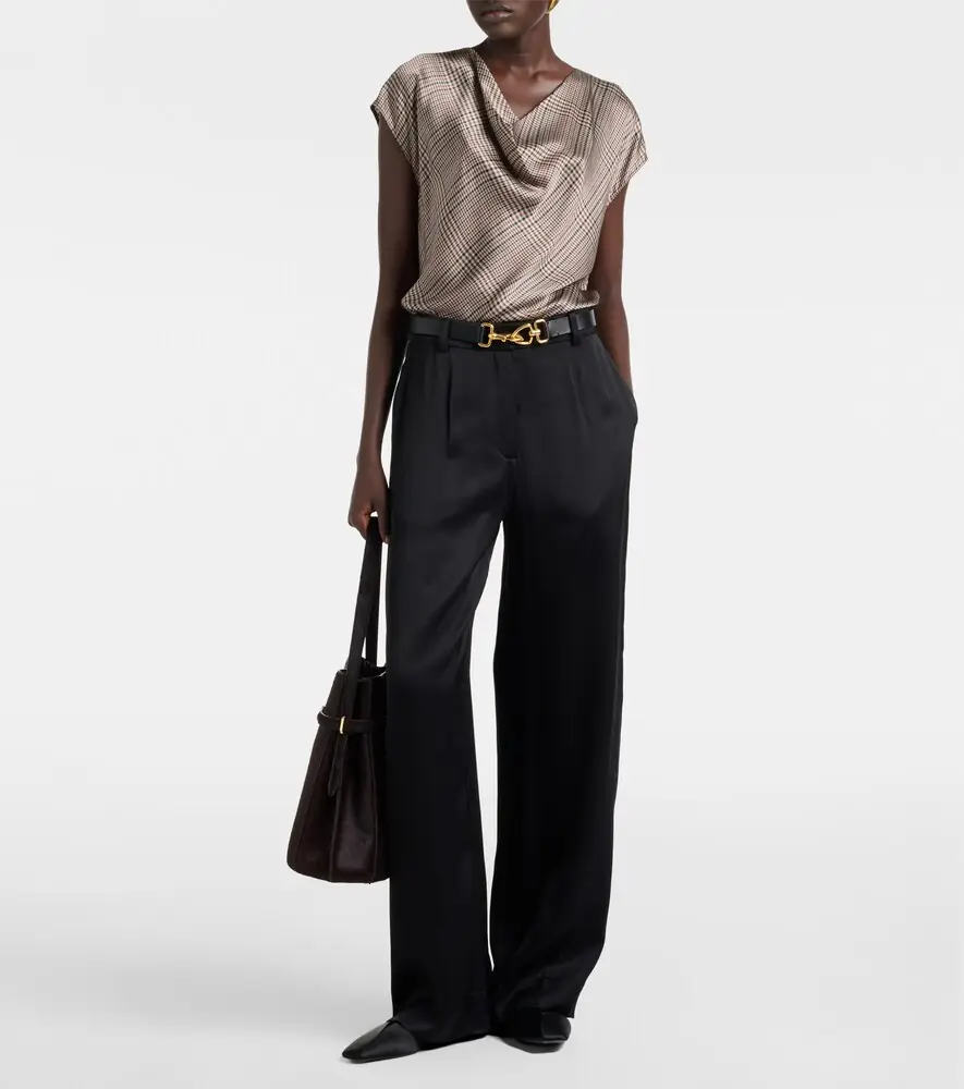 Vince Houndstooth silk top | Thumbnail 3
