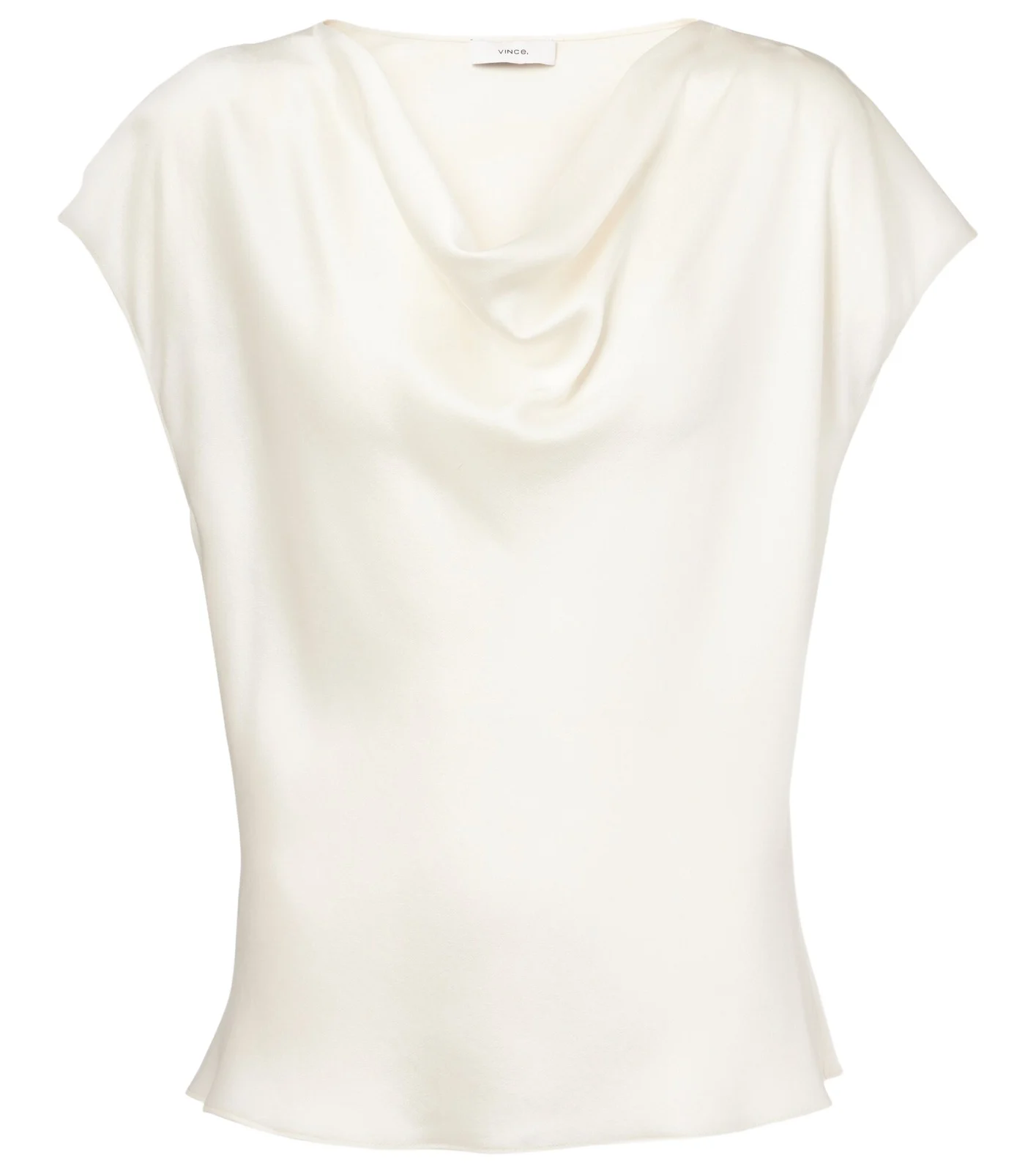 Vince Draped silk satin top