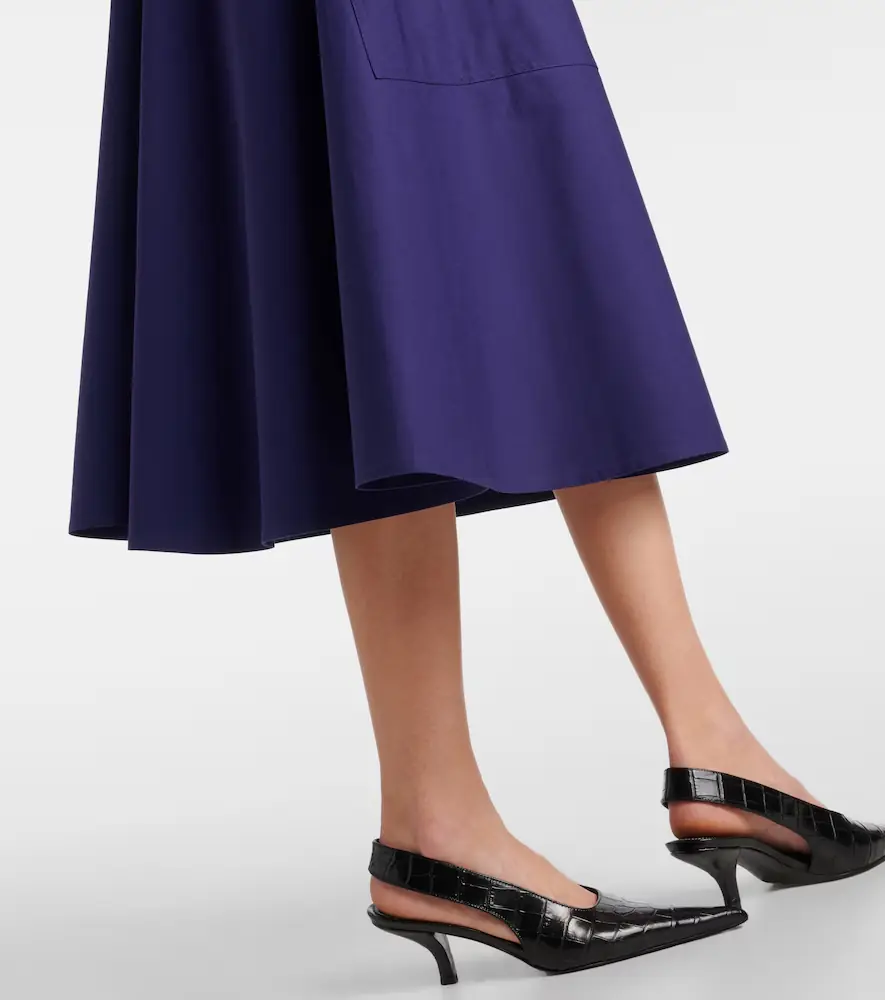 Vince High-rise cotton midi skirt | Thumbnail 2
