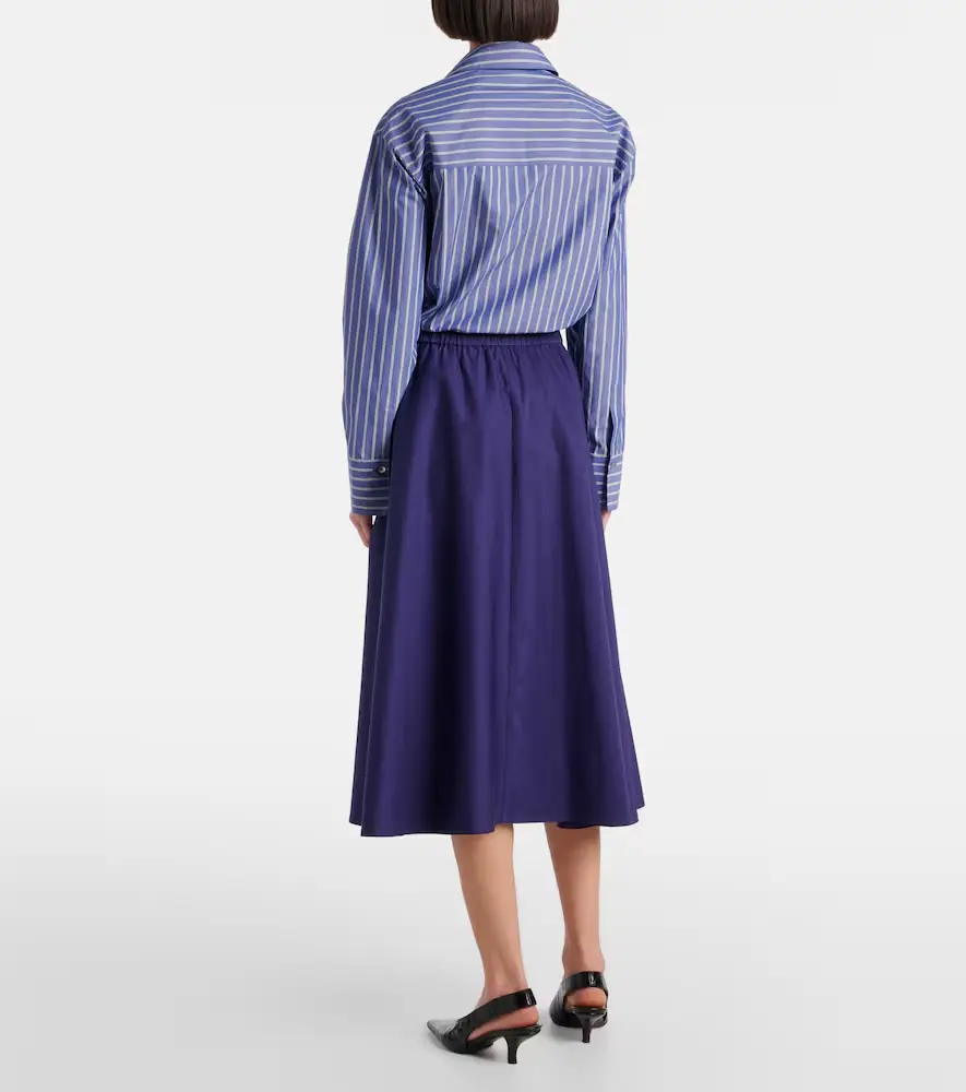 Vince High-rise cotton midi skirt | Thumbnail 5