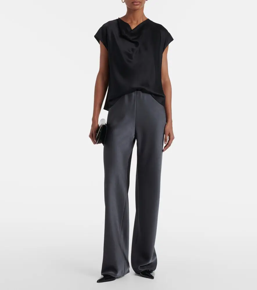 Vince High-rise satin straight pants | Thumbnail 3