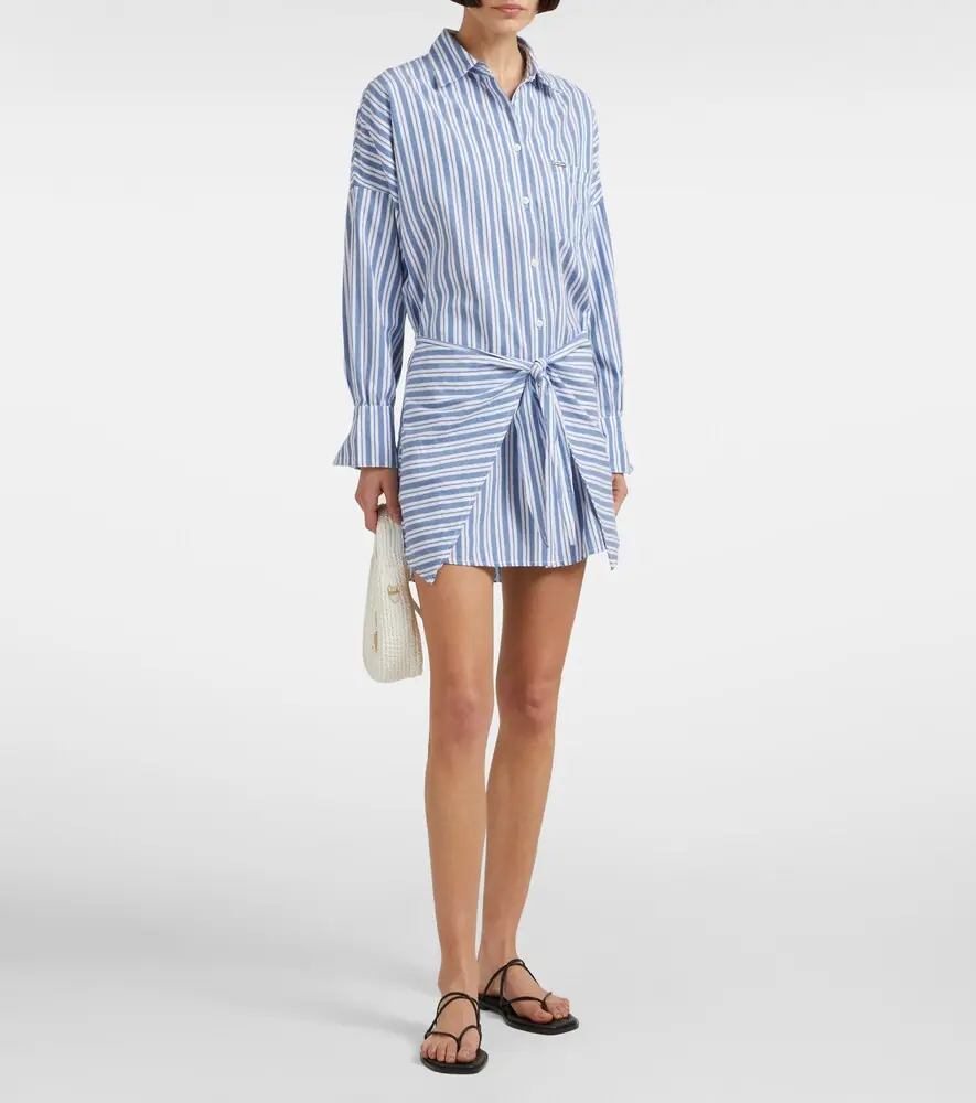 Melissa Odabash Sara striped cotton shirt dress | Thumbnail 3