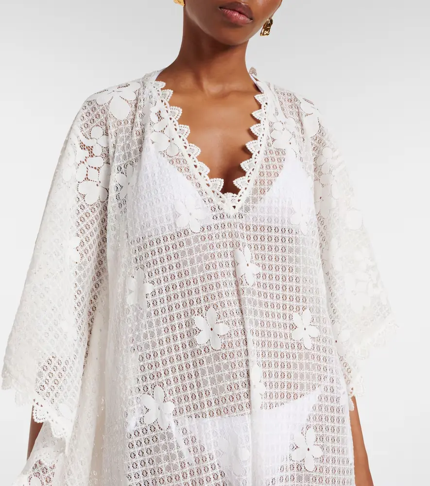 Melissa Odabash Josephine ruffled cotton-blend kaftan | Thumbnail 2