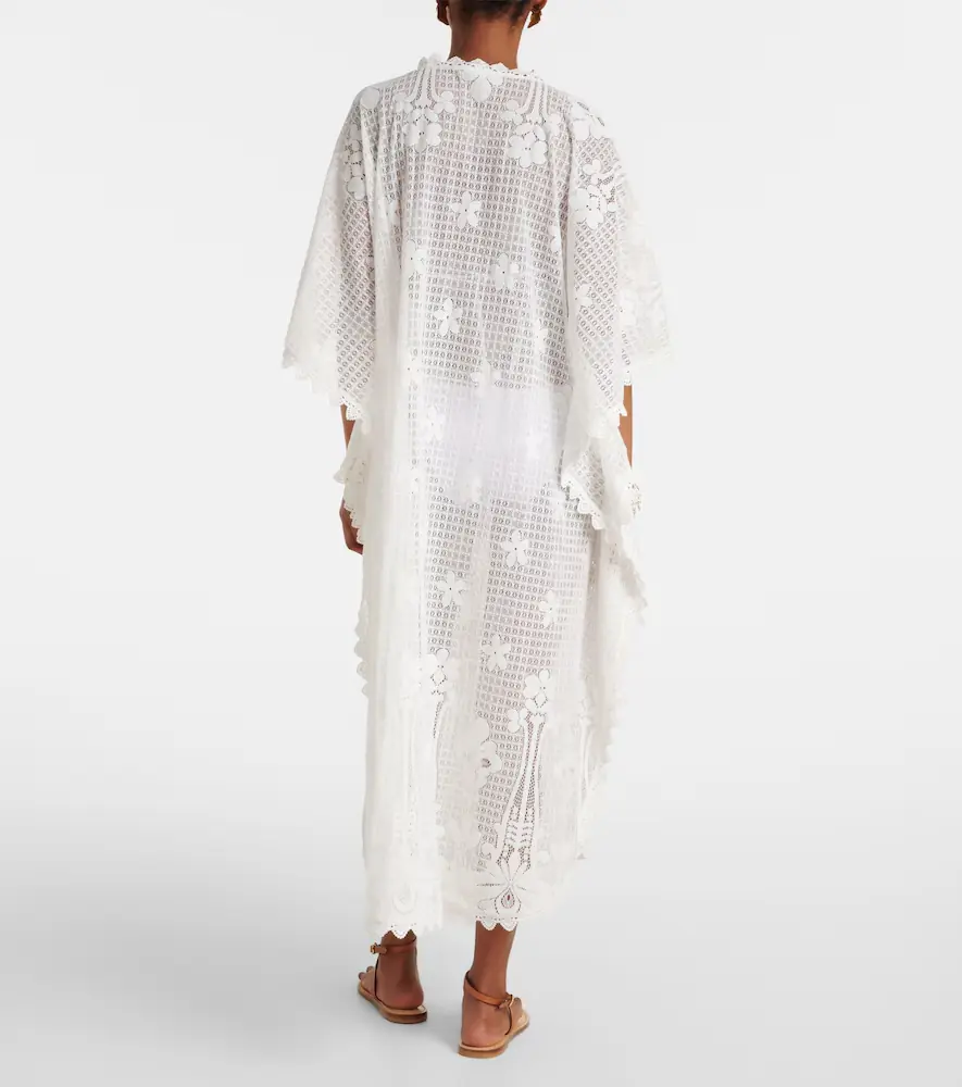 Melissa Odabash Josephine ruffled cotton-blend kaftan | Thumbnail 3