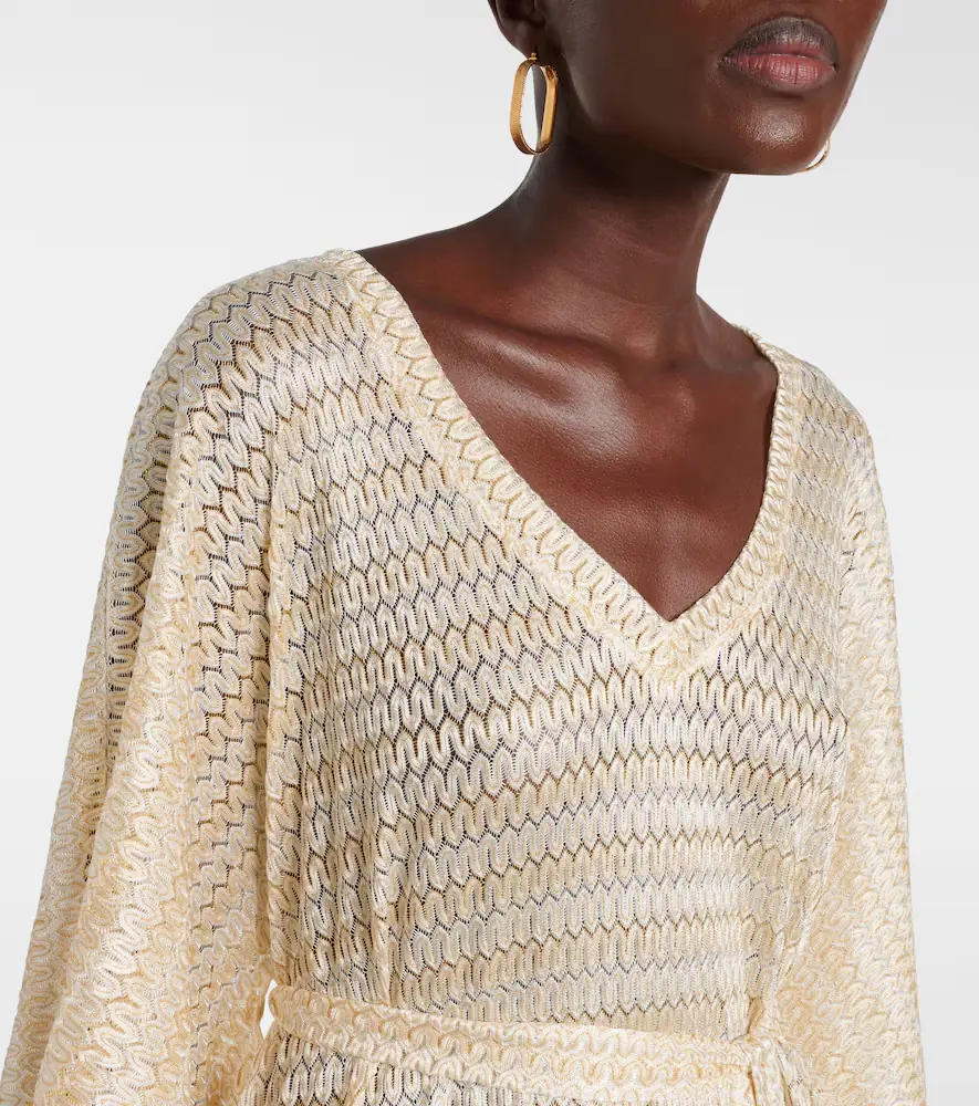 Melissa Odabash June knitted lamé kaftan | Thumbnail 5