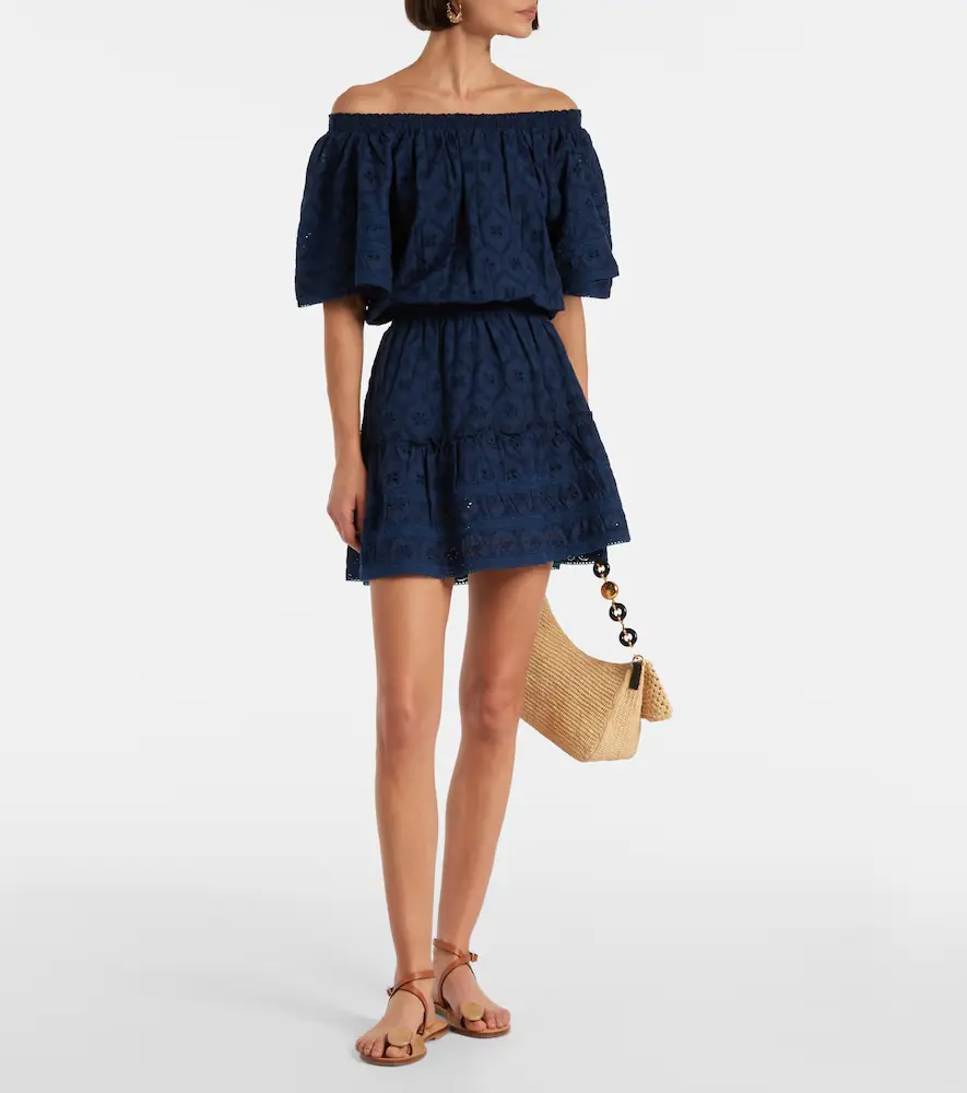 Melissa Odabash Micha broderie anglaise cotton minidress | Thumbnail 2
