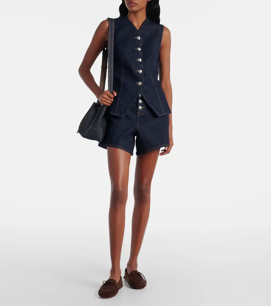7 For All Mankind Kori high-rise denim shorts | Thumbnail 3