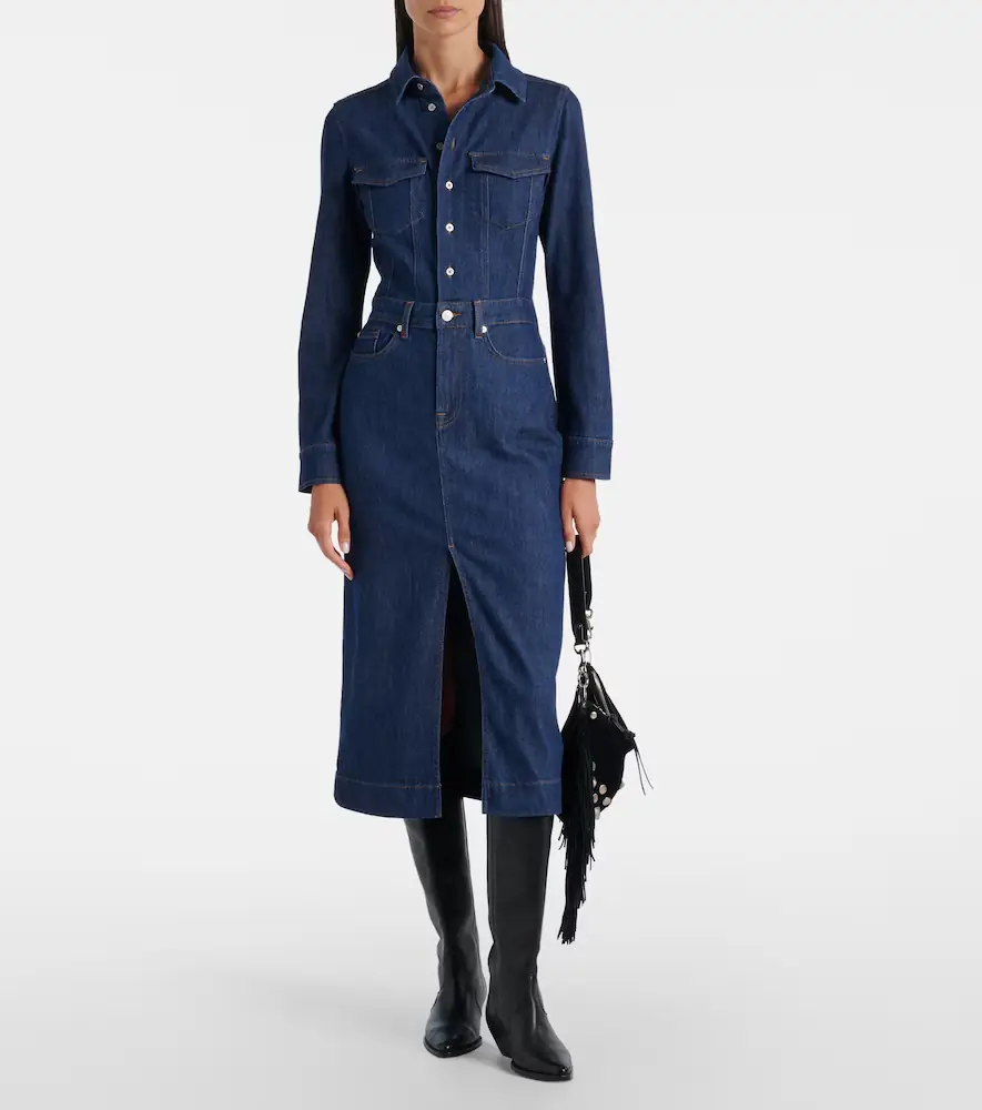 7 For All Mankind Denim shirt dress | Thumbnail 4 7 For All Mankind Denim shirt dress | Thumbnail 4