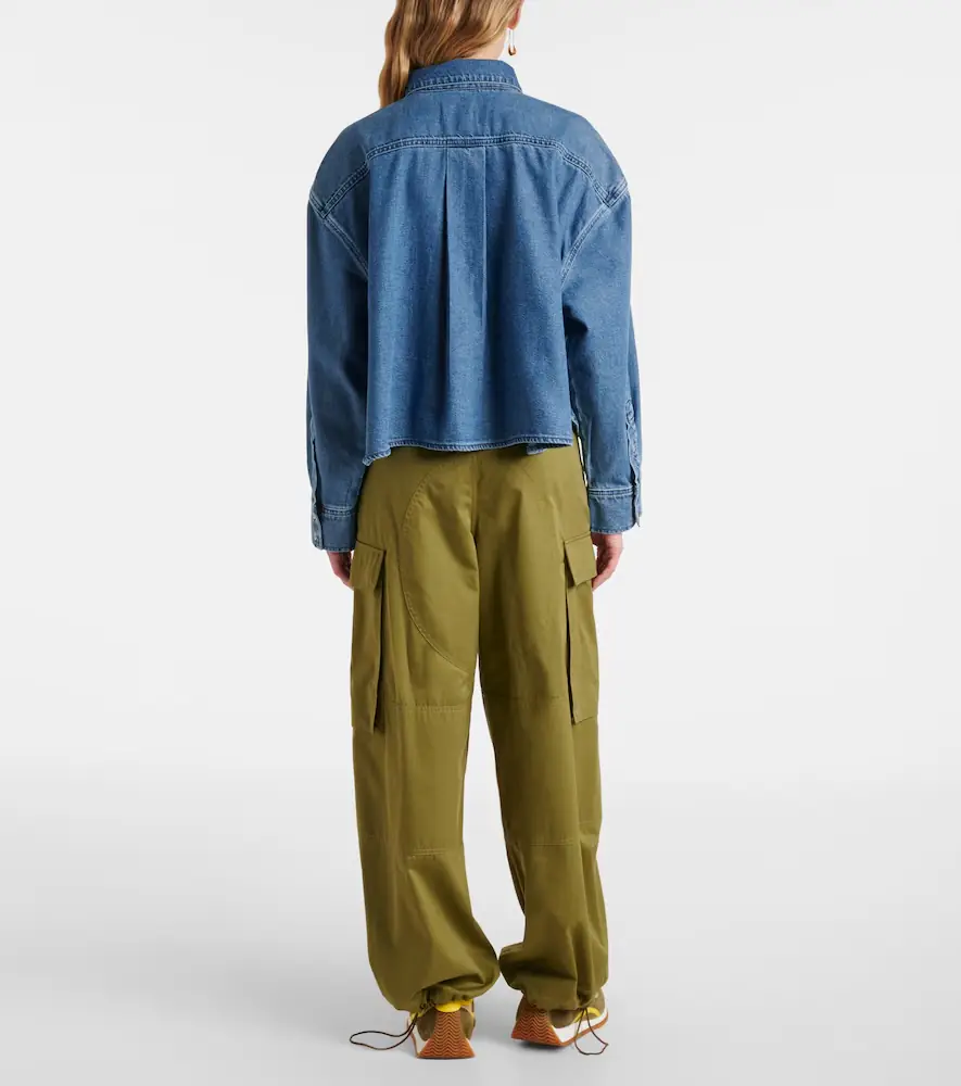 7 For All Mankind Nina cropped denim shirt | Thumbnail 3