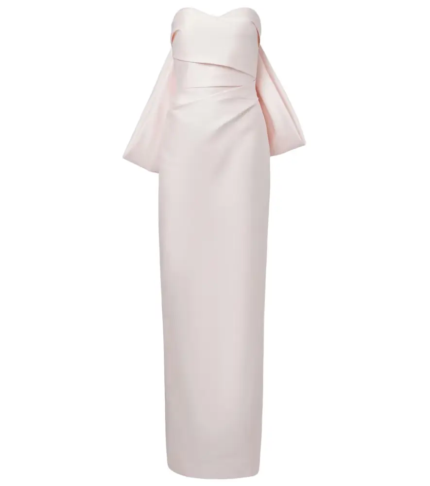 Monique Lhuillier Bow-detail satin gown | Image 1 Monique Lhuillier Bow-detail satin gown | Image 1