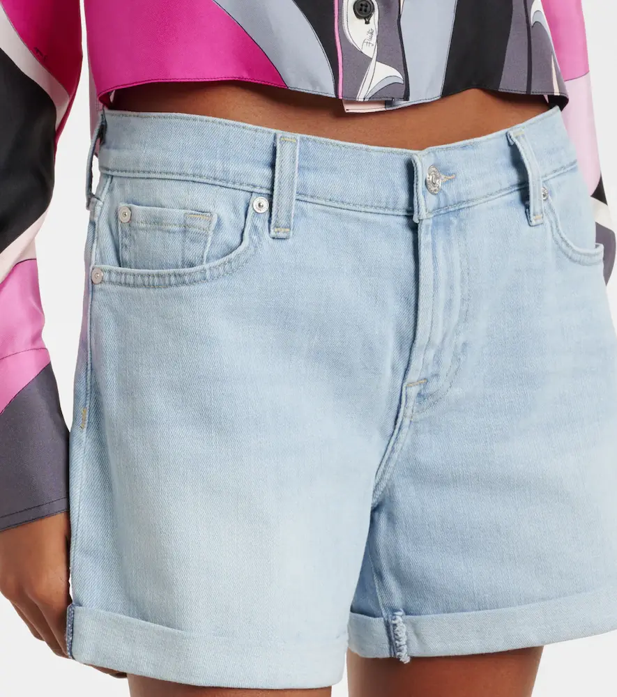 7 For All Mankind Mid-rise denim shorts | Thumbnail 3