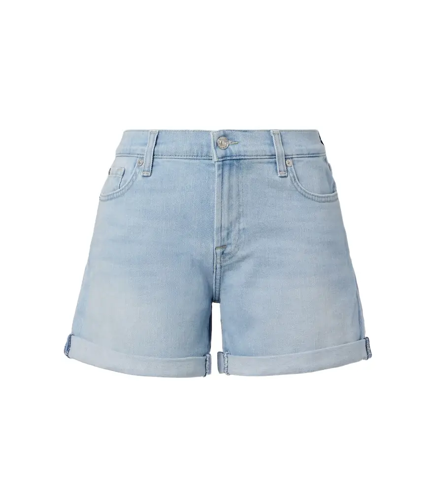7 For All Mankind Mid-rise denim shorts | Image 1 7 For All Mankind Mid-rise denim shorts | Image 1