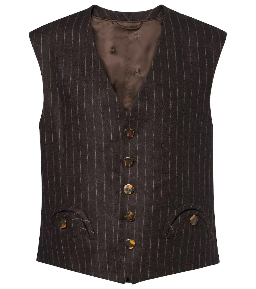 Blaze Milano Blazé Milano Feral pinstripe wool and cashmere vest | Image 1 Blaze Milano Blazé Milano Feral pinstripe wool and cashmere vest | Image 1