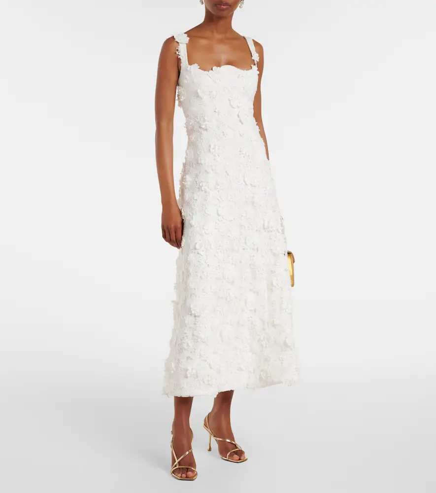 Leo Lin Odette floral-appliqué lace cocktail dress | Thumbnail 2