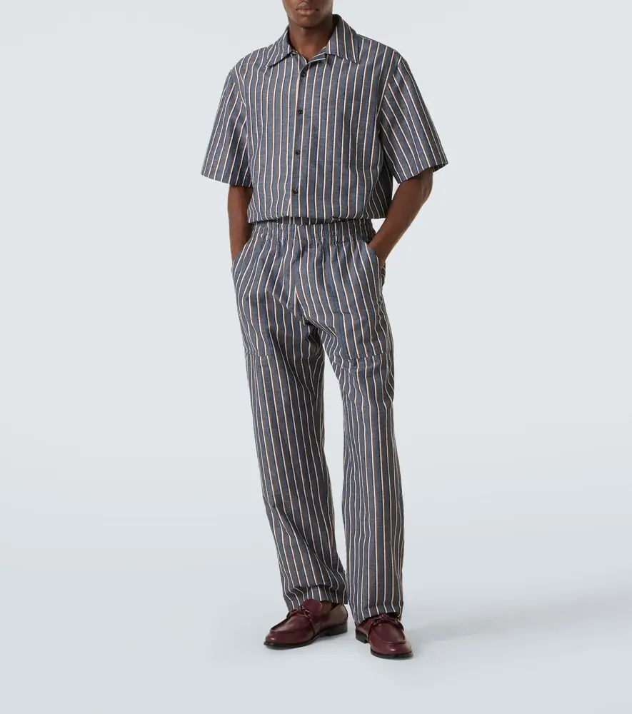 Bottega Veneta Striped cotton-blend wide-leg pants | Thumbnail 3 Bottega Veneta Striped cotton-blend wide-leg pants | Thumbnail 3