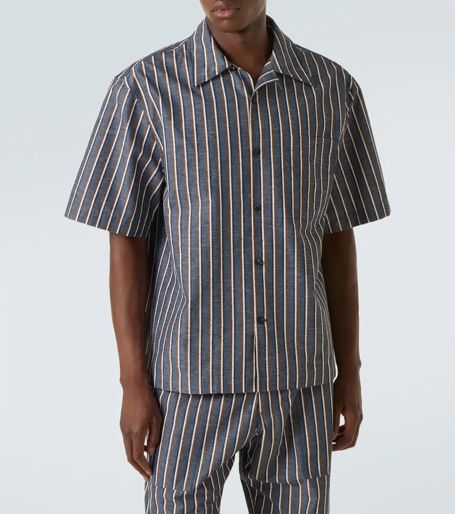 Bottega Veneta Striped cotton-blend wide-leg pants | Thumbnail 5 Bottega Veneta Striped cotton-blend wide-leg pants | Thumbnail 5