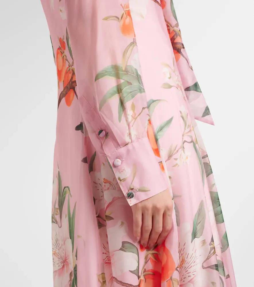 Leo Lin Lilith bow-detail floral chiffon maxi dress | Thumbnail 2