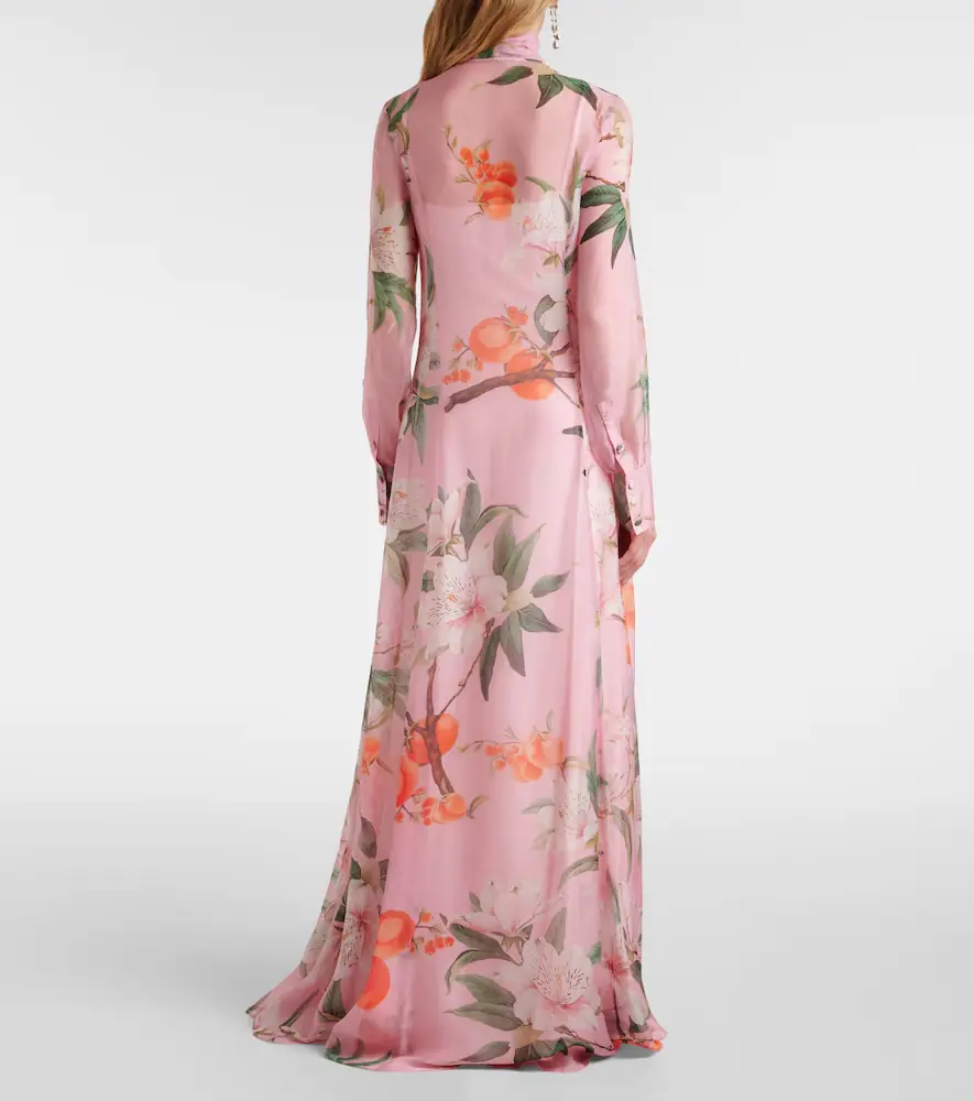Leo Lin Lilith bow-detail floral chiffon maxi dress | Thumbnail 3
