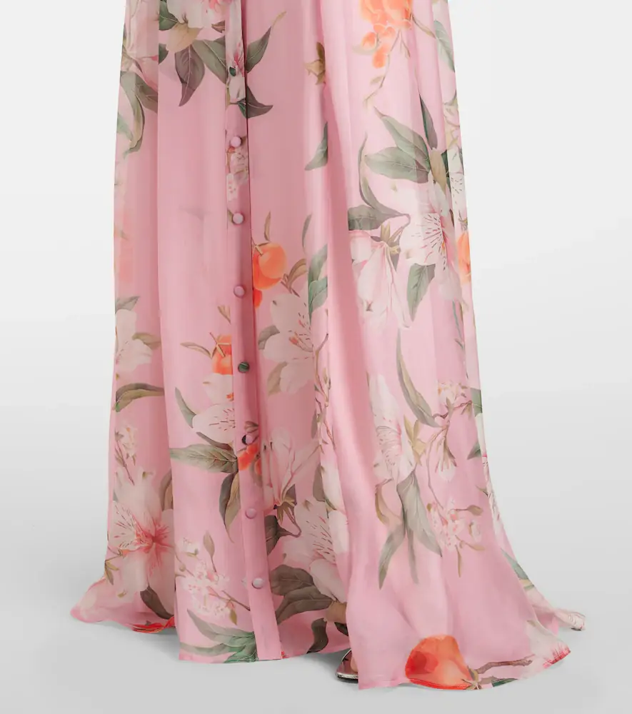 Leo Lin Lilith bow-detail floral chiffon maxi dress | Thumbnail 6