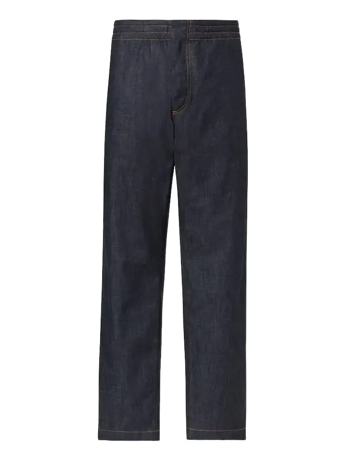 Mid-rise straight jeans