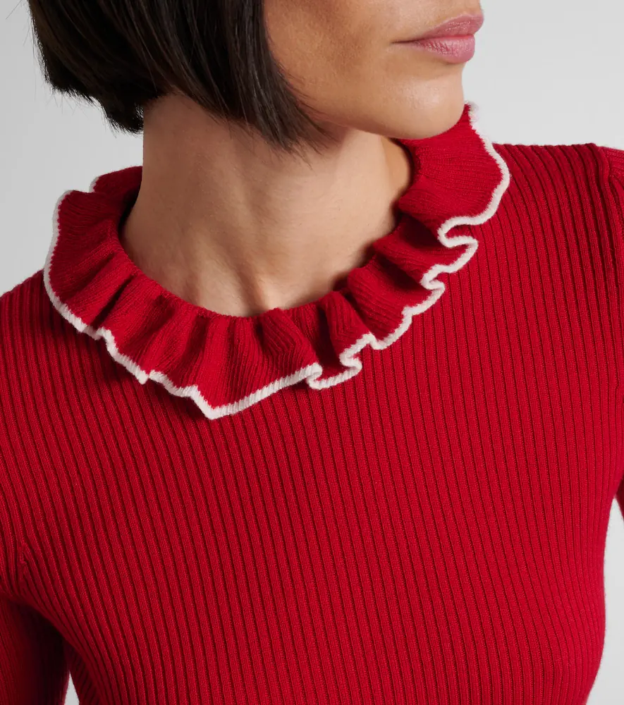 Valentino Ruffled virgin wool sweater | Thumbnail 2 Valentino Ruffled virgin wool sweater | Thumbnail 2