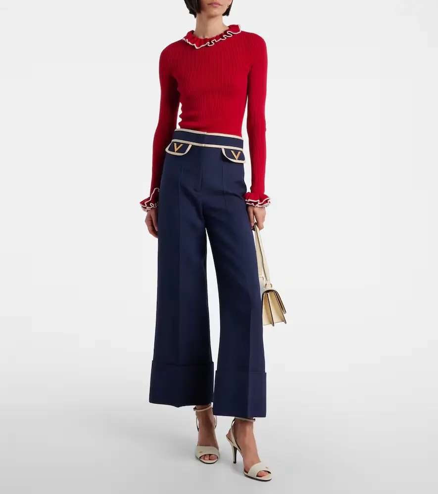 Valentino Ruffled virgin wool sweater | Thumbnail 3 Valentino Ruffled virgin wool sweater | Thumbnail 3