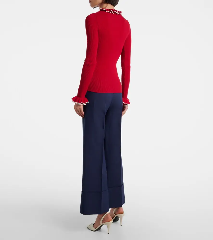 Valentino Ruffled virgin wool sweater | Thumbnail 4 Valentino Ruffled virgin wool sweater | Thumbnail 4