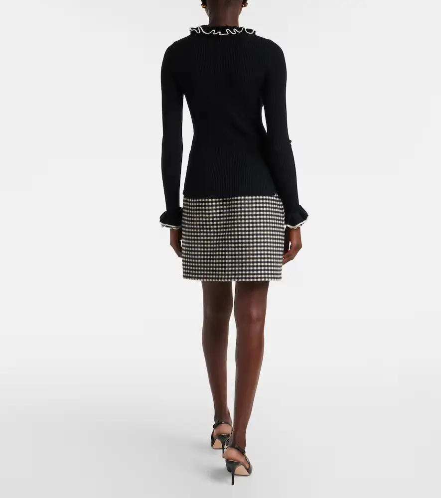 Valentino Ruffled virgin wool sweater | Thumbnail 2 Valentino Ruffled virgin wool sweater | Thumbnail 2