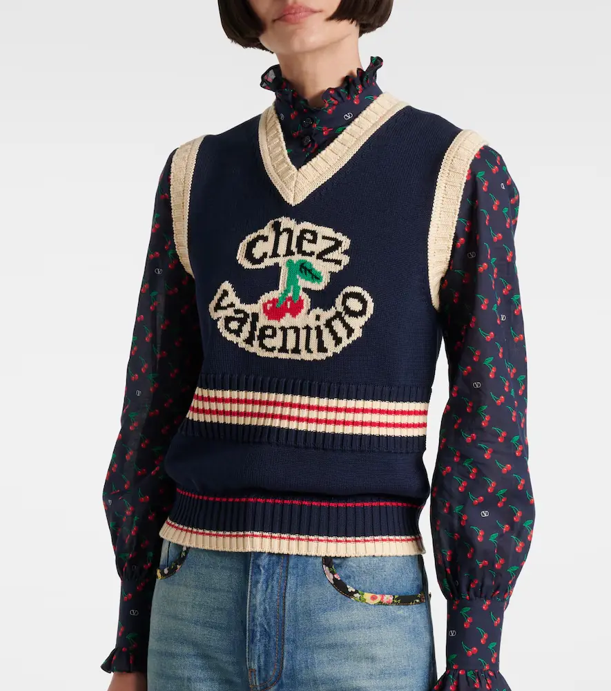 Valentino Garavani Chez cotton sweater vest | Thumbnail 5