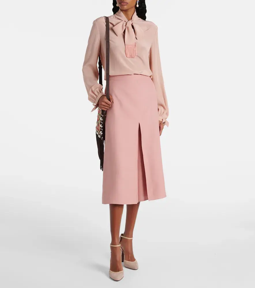 Valentino Garavani High-rise wide-leg skort | Thumbnail 4