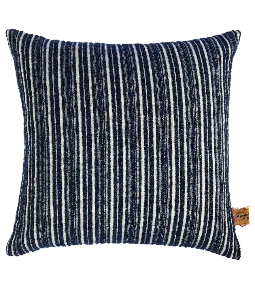 The House of Lyria Cornelius wool and cotton striped cushion