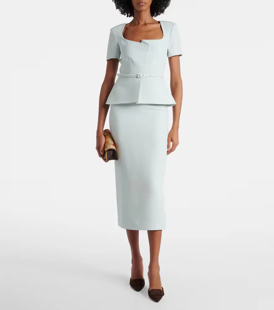 Roland Mouret Wool and slik midi dress | Thumbnail 5