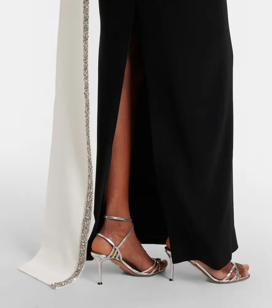 Roland Mouret Caped embellished satin crêpe gown | Thumbnail 2 Roland Mouret Caped embellished satin crêpe gown | Thumbnail 2